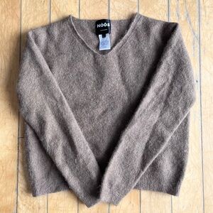 NOÖS Mohair & Alpaca Blend Italian Knitwear Cropped Sweater Size Medium